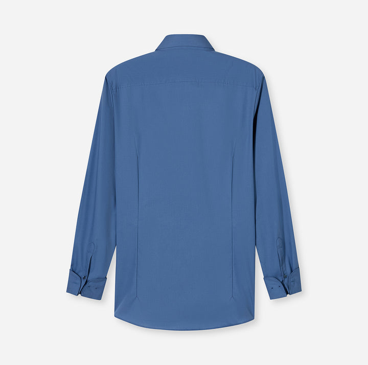 OLYMP Level Five Body Fit Shirt Extra Lange Mouw –-100% katoen-HEREN SHIRTS-Blauw