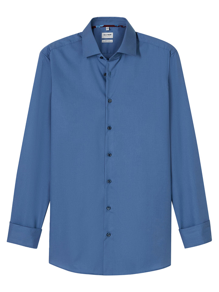 OLYMP Level Five Body Fit Shirt Extra Lange Mouw –-100% katoen-HEREN SHIRTS-Blauw