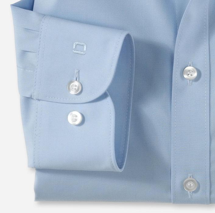 OLYMP Level five Bodyfit-97% katoen, 3% elasthaan-HEREN SHIRTS-Blauw