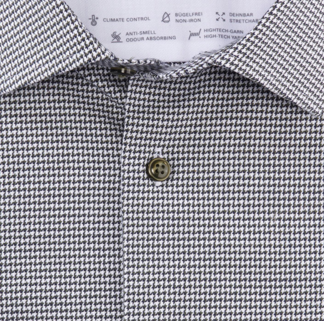 OLYMP Luxor 24/7 modern fit-64% katoen, 27% polyester, 9% elasthaan-HEREN SHIRTS-Groen