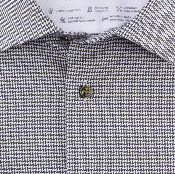 OLYMP Luxor 24/7 modern fit-64% katoen, 27% polyester, 9% elasthaan-HEREN SHIRTS-Groen