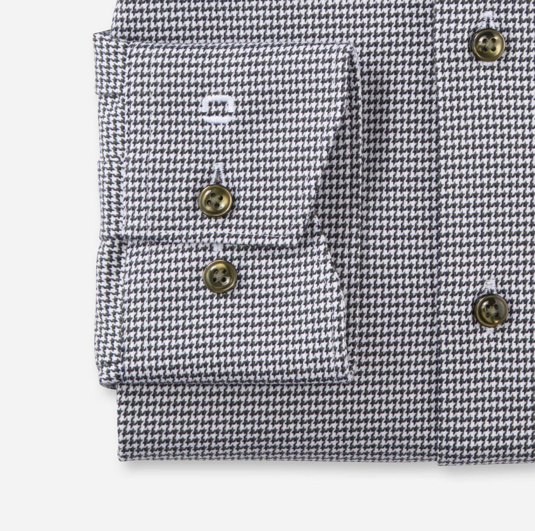 OLYMP Luxor 24/7 modern fit-64% katoen, 27% polyester, 9% elasthaan-HEREN SHIRTS-Groen