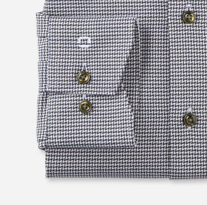 OLYMP Luxor 24/7 modern fit-64% katoen, 27% polyester, 9% elasthaan-HEREN SHIRTS-Groen