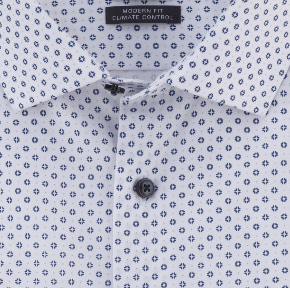 OLYMP Luxor 24/Seven modern fit overhemd-64% katoen, 27% polyester, 9% elasthaan-HEREN SHIRTS-Blauw