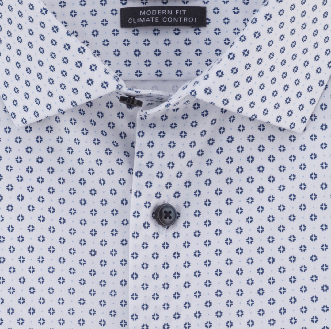 OLYMP Luxor 24/Seven modern fit overhemd-64% katoen, 27% polyester, 9% elasthaan-HEREN SHIRTS-Blauw