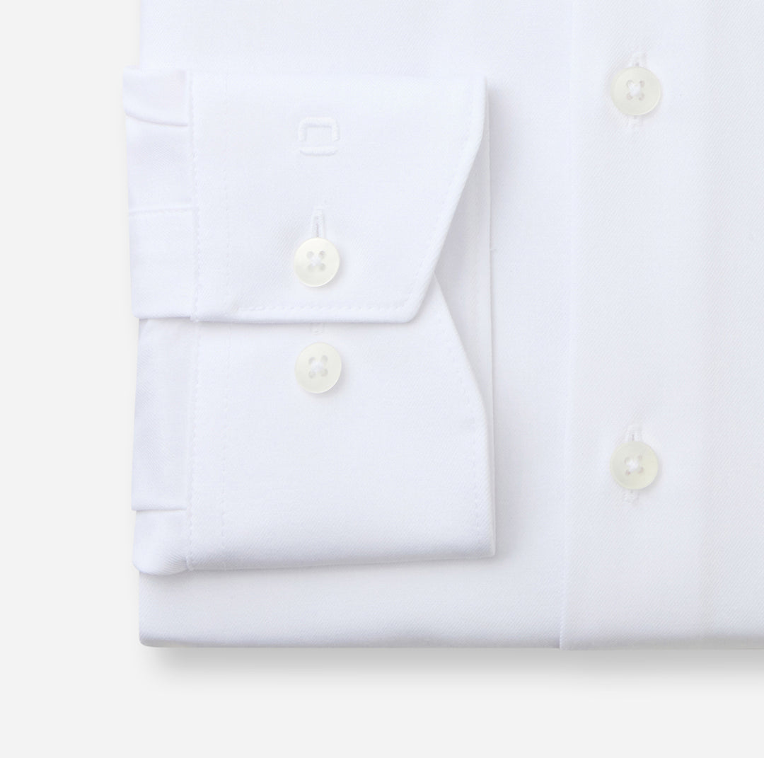 Olymp Luxor 24Seven Modern Fit Shirt – Wit-64% katoen, 27% polyester, 9% elastaan-HEREN SHIRTS-Wit