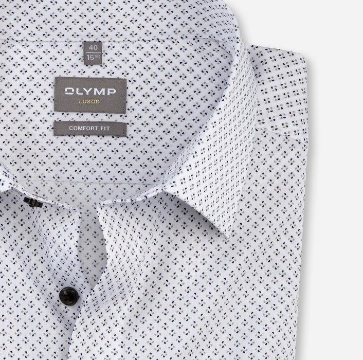 OLYMP Luxor comfort fit-100% katoen-HEREN SHIRTS-Wit