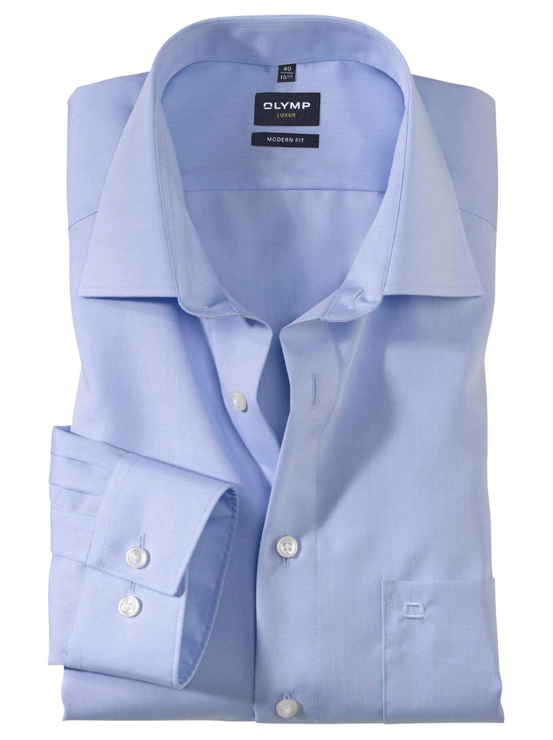 OLYMP LUXOR modern fit-100% Katoen-HEREN SHIRTS-Blauw