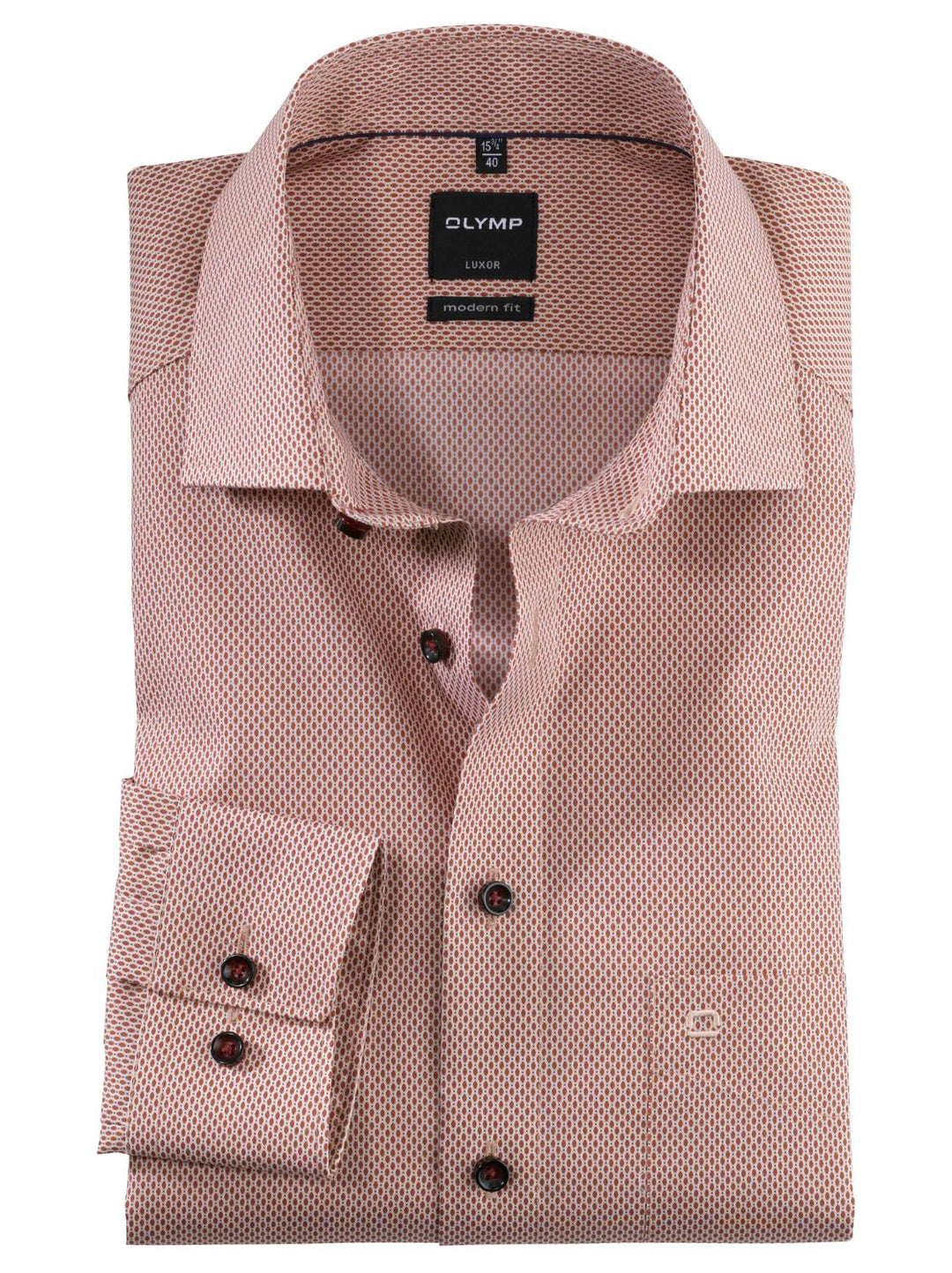 OLYMP LUXOR modern fit-100% katoen-HEREN SHIRTS-Geel