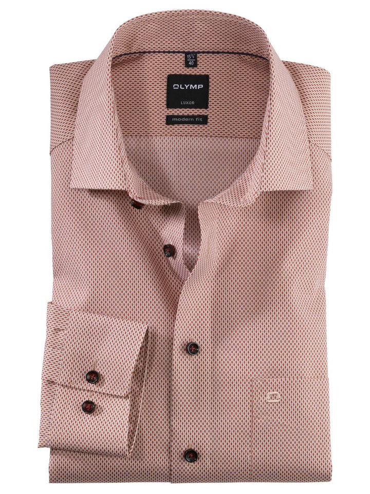 OLYMP LUXOR modern fit-100% katoen-HEREN SHIRTS-Geel