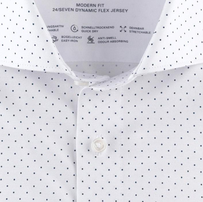 OLYMP Luxor modern fit 24/7-96% katoen, 4% elasthaan-HEREN SHIRTS-Wit