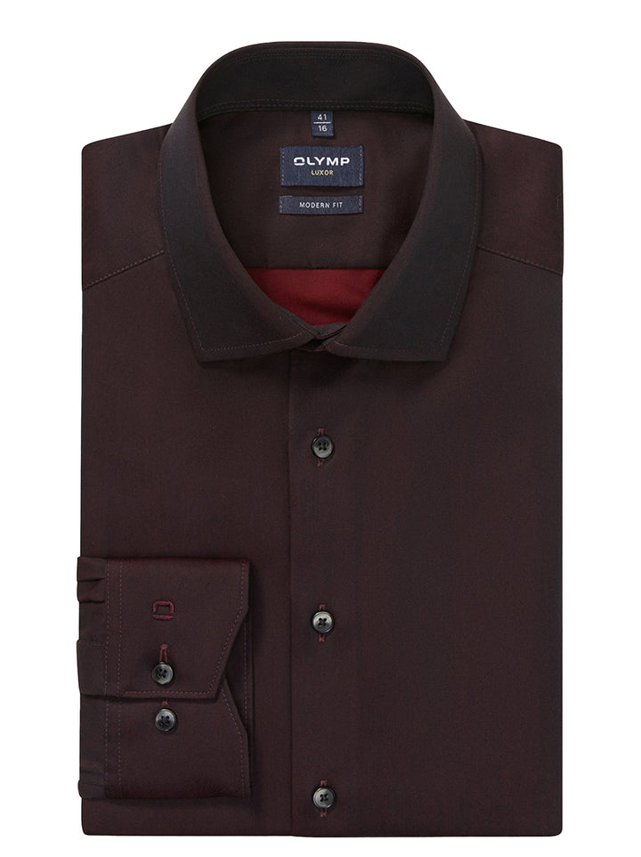 OLYMP Luxor Modern Fit Business Shirt – Paars-100% katoen-HEREN SHIRTS-Paars