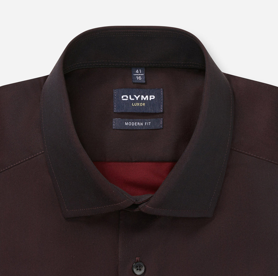 OLYMP Luxor Modern Fit Business Shirt – Paars-100% katoen-HEREN SHIRTS-Paars