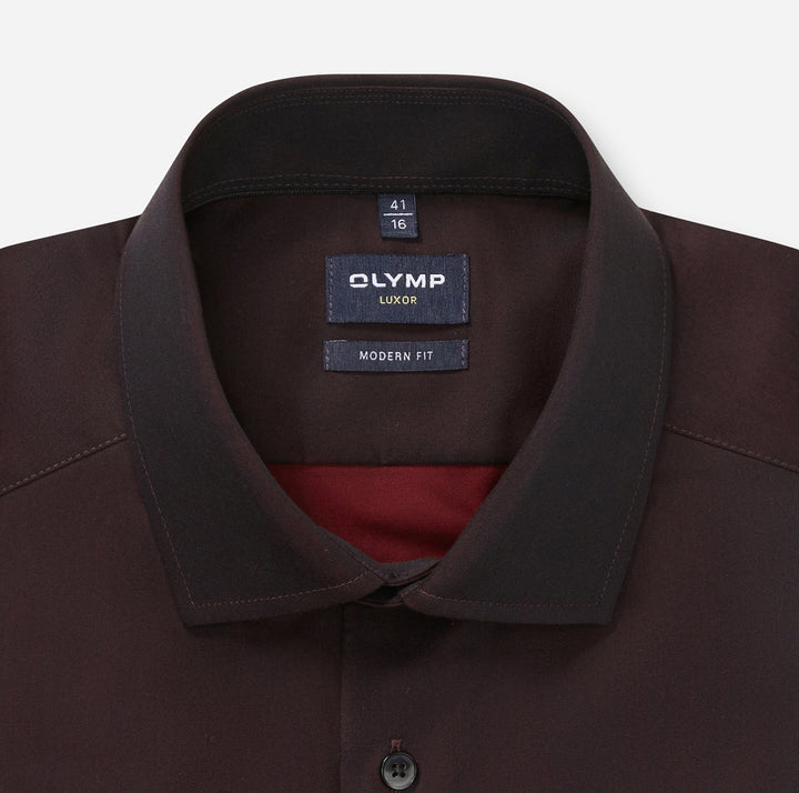 OLYMP Luxor Modern Fit Business Shirt – Paars-100% katoen-HEREN SHIRTS-Paars
