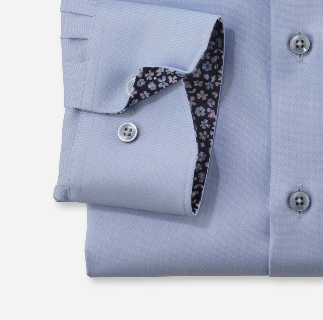 OLYMP Luxor modern fit Button-down lichtblauw-100% katoen-HEREN SHIRTS-Blauw