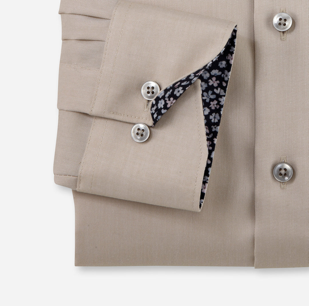 OLYMP Luxor modern fit Button-down overhemd-100% katoen-HEREN SHIRTS-Beige