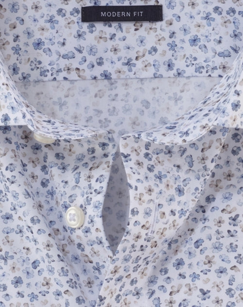 OLYMP Luxor modern fit extra lange mouw overhemd-100% katoen-HEREN SHIRTS-Blauw