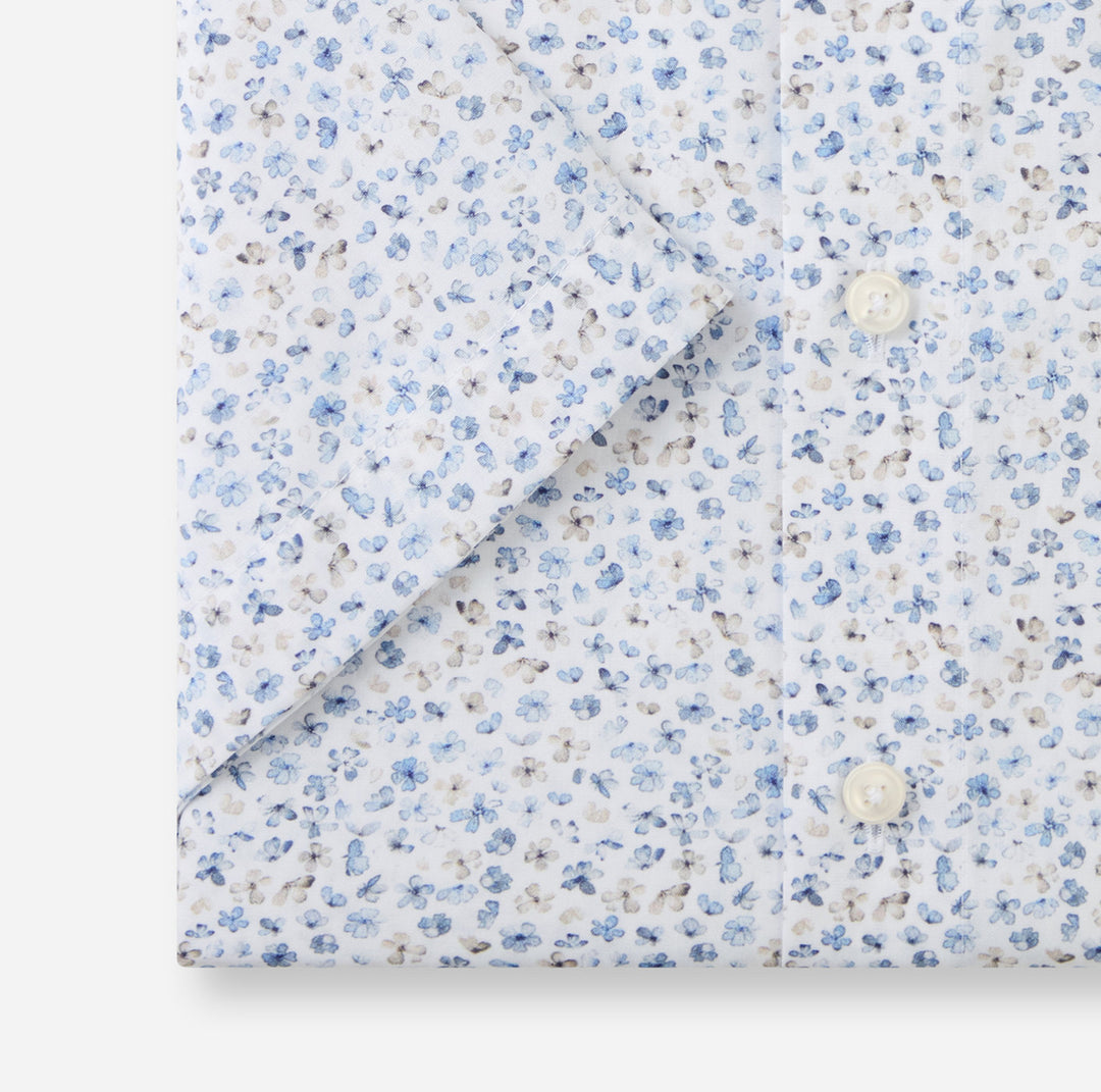 OLYMP Luxor modern fit korte mouw-100% katoen-HEREN SHIRTS-Wit