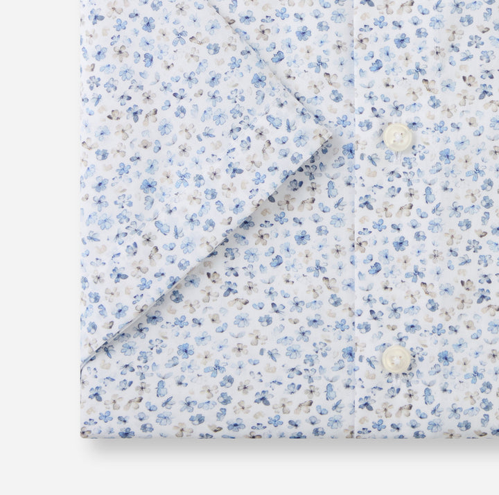 OLYMP Luxor modern fit korte mouw-100% katoen-HEREN SHIRTS-Wit