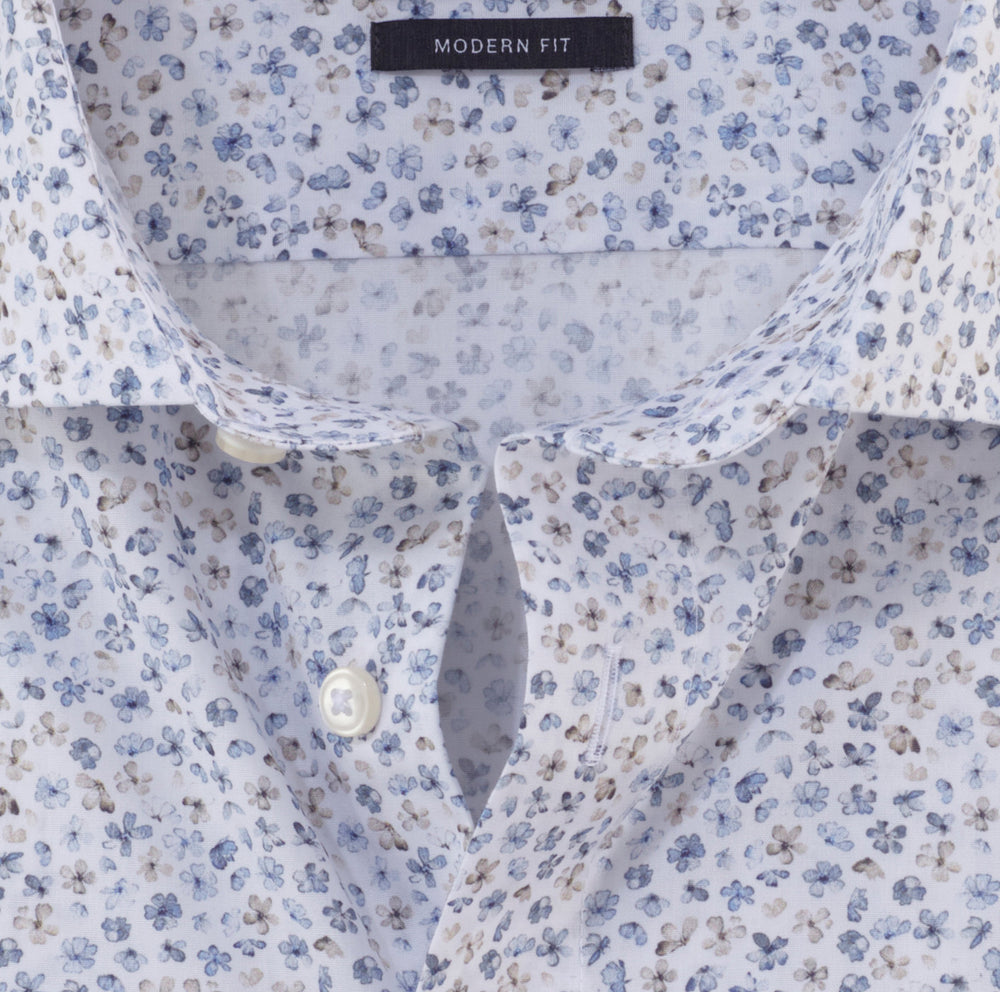 OLYMP Luxor modern fit overhemd-100% katoen-HEREN SHIRTS-Blauw