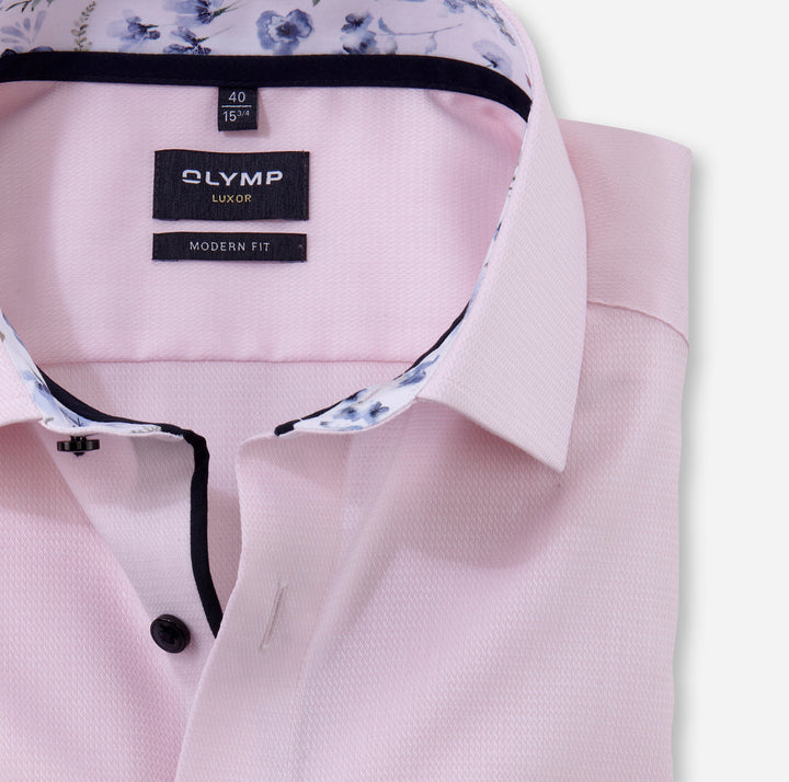 OLYMP Luxor modern fit overhemd roze-100% katoen-HEREN SHIRTS-Roze