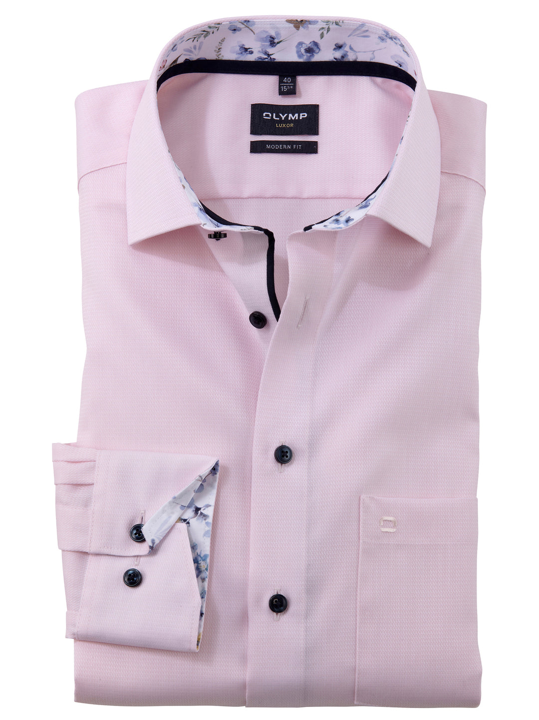 OLYMP Luxor modern fit overhemd roze-100% katoen-HEREN SHIRTS-Roze