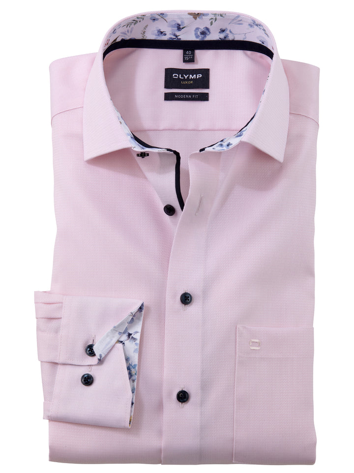 OLYMP Luxor modern fit overhemd roze-100% katoen-HEREN SHIRTS-Roze