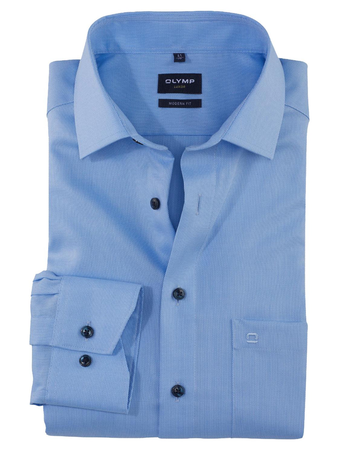 OLYMP Luxor modern fit shirt-100% katoen-HEREN SHIRTS-Blauw