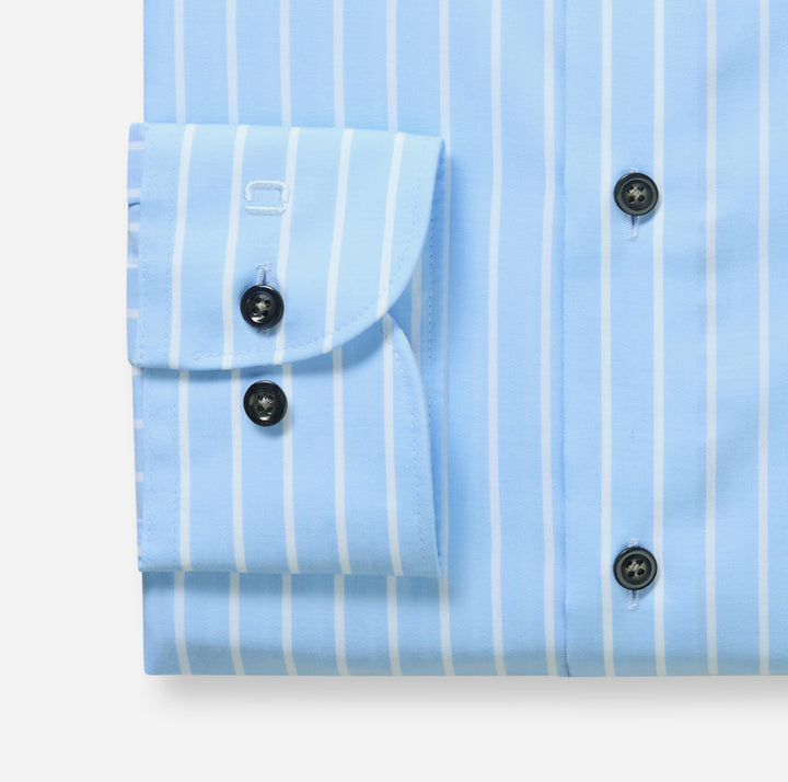 Olymp Luxor Modern Fit Shirt – Blauw-100% katoen-HEREN SHIRTS-Blauw