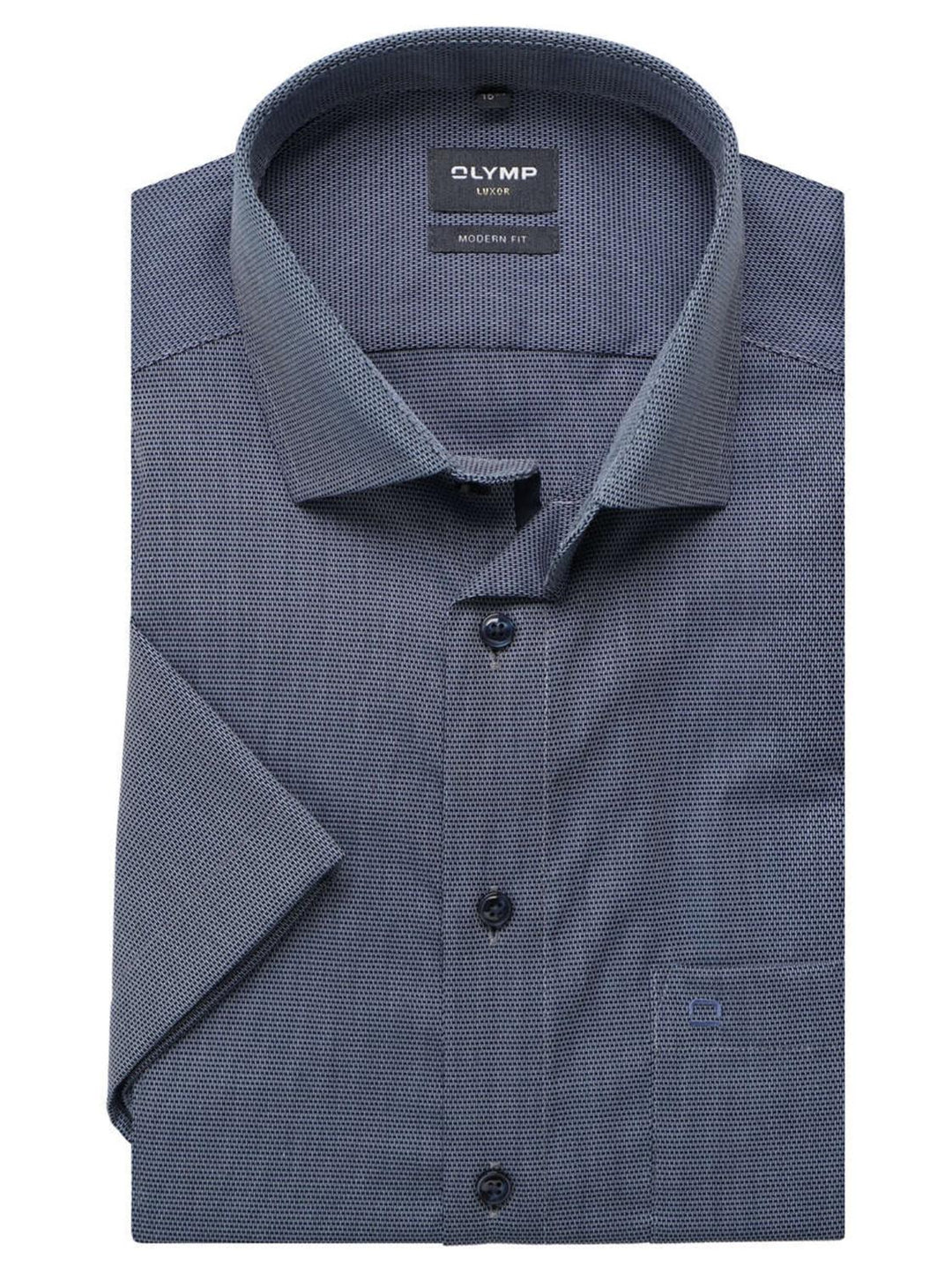 OLYMP Luxor modern fit shirt-Katoen-HEREN SHIRTS-Blauw