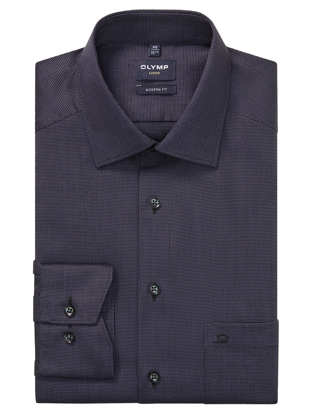 Olymp Luxor Shirt in Modern Fit – Blauw-100% katoen-HEREN SHIRTS-Blauw