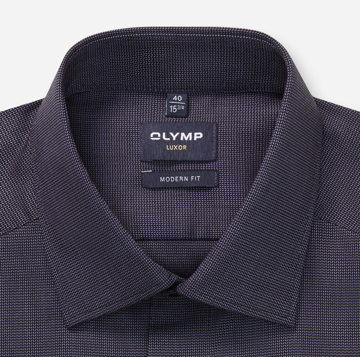 Olymp Luxor Shirt in Modern Fit – Blauw-100% katoen-HEREN SHIRTS-Blauw