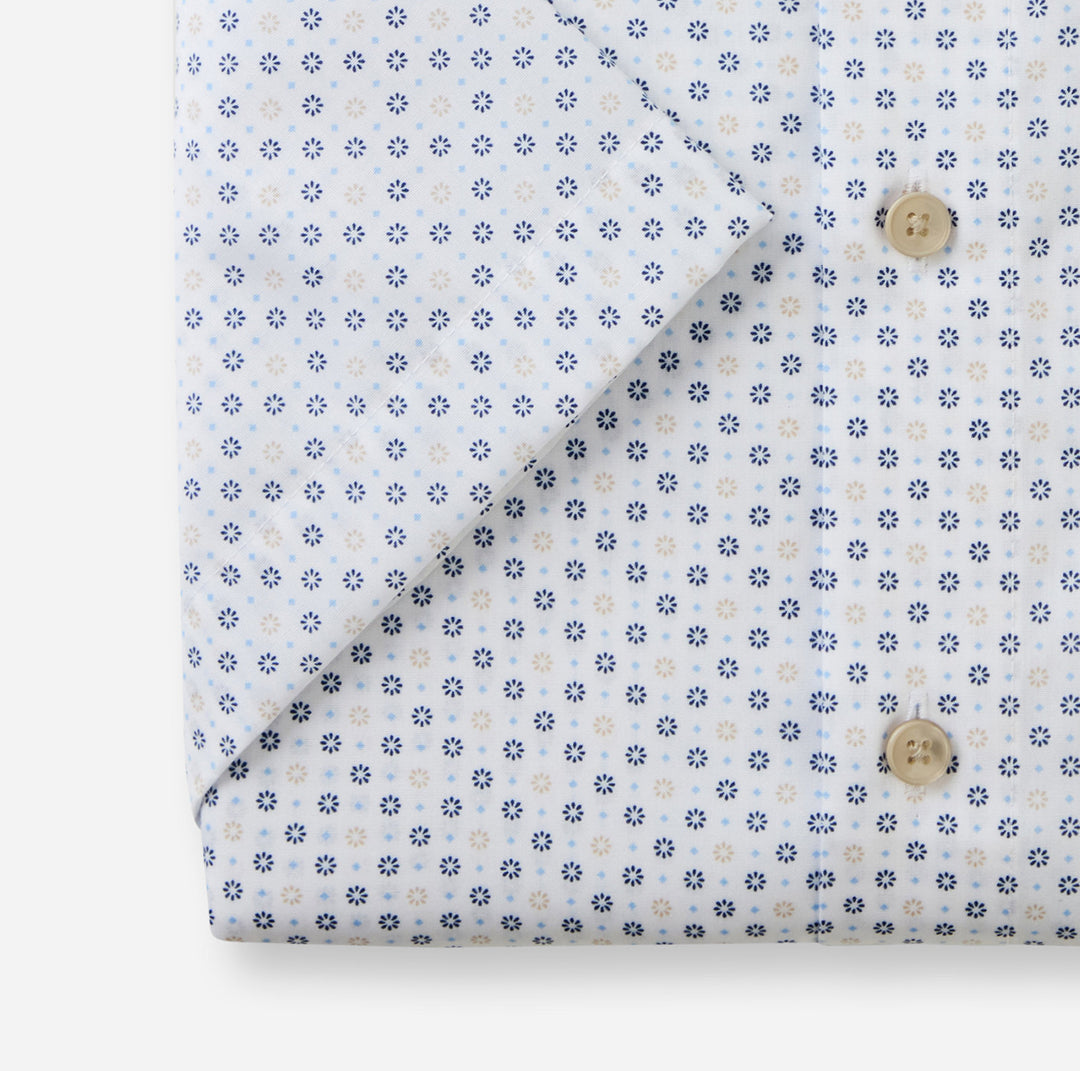 OLYMP luxor shirt korte mouw-100% katoen-HEREN SHIRTS-Blauw