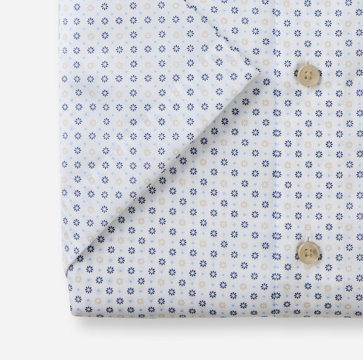 OLYMP luxor shirt korte mouw-100% katoen-HEREN SHIRTS-Blauw