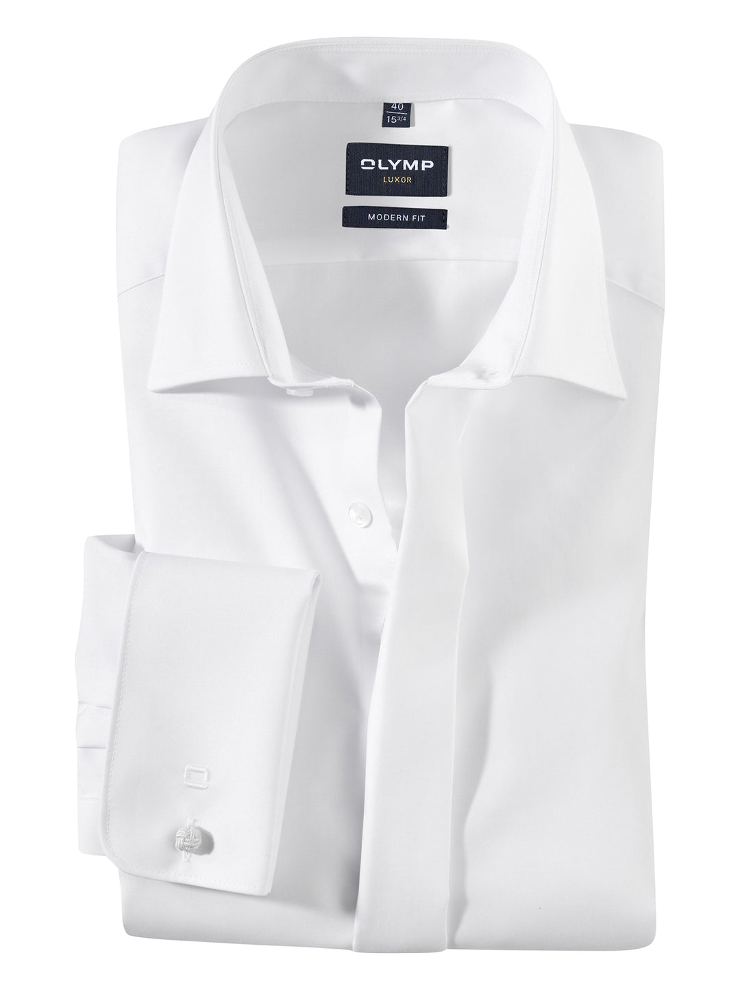 Olymp Luxor Soirée Modern Fit Shirt – Wit-HEREN GELEGENHEIDSKLEDING-Wit