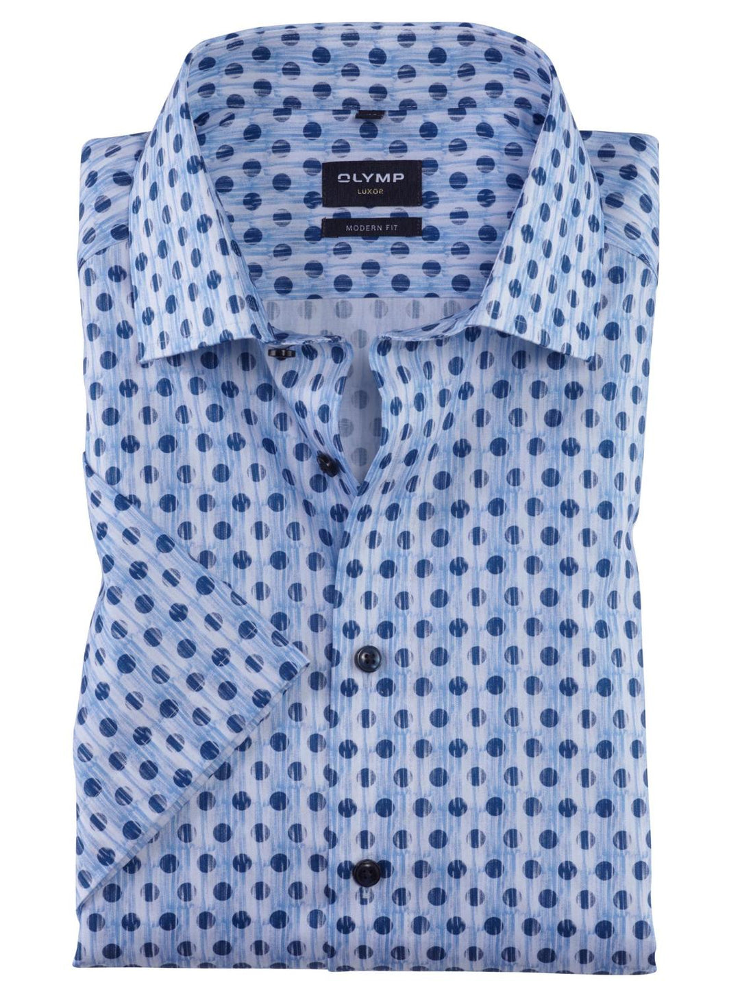OLYMP modern fit LUXOR-100% katoen-HEREN SHIRTS-Blauw