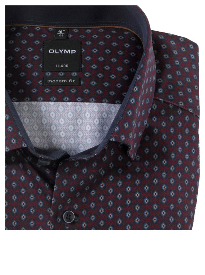 OLYMP modern fit overhemd-100% katoen-HEREN SHIRTS-Rood