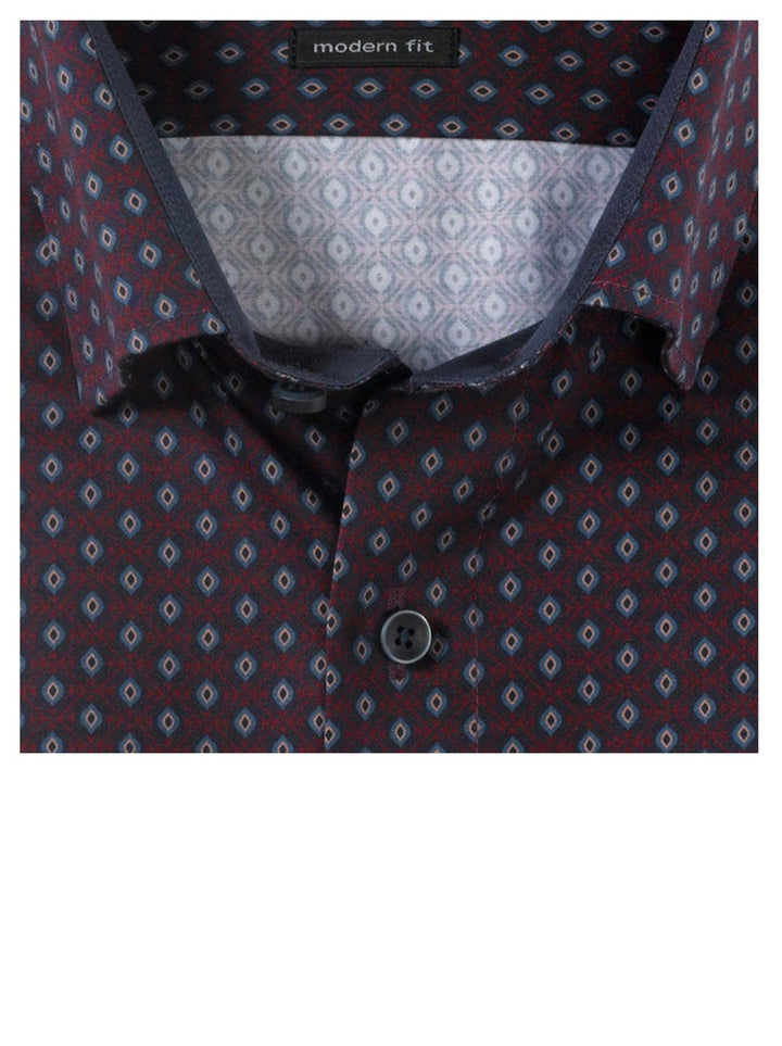 OLYMP modern fit overhemd-100% katoen-HEREN SHIRTS-Rood
