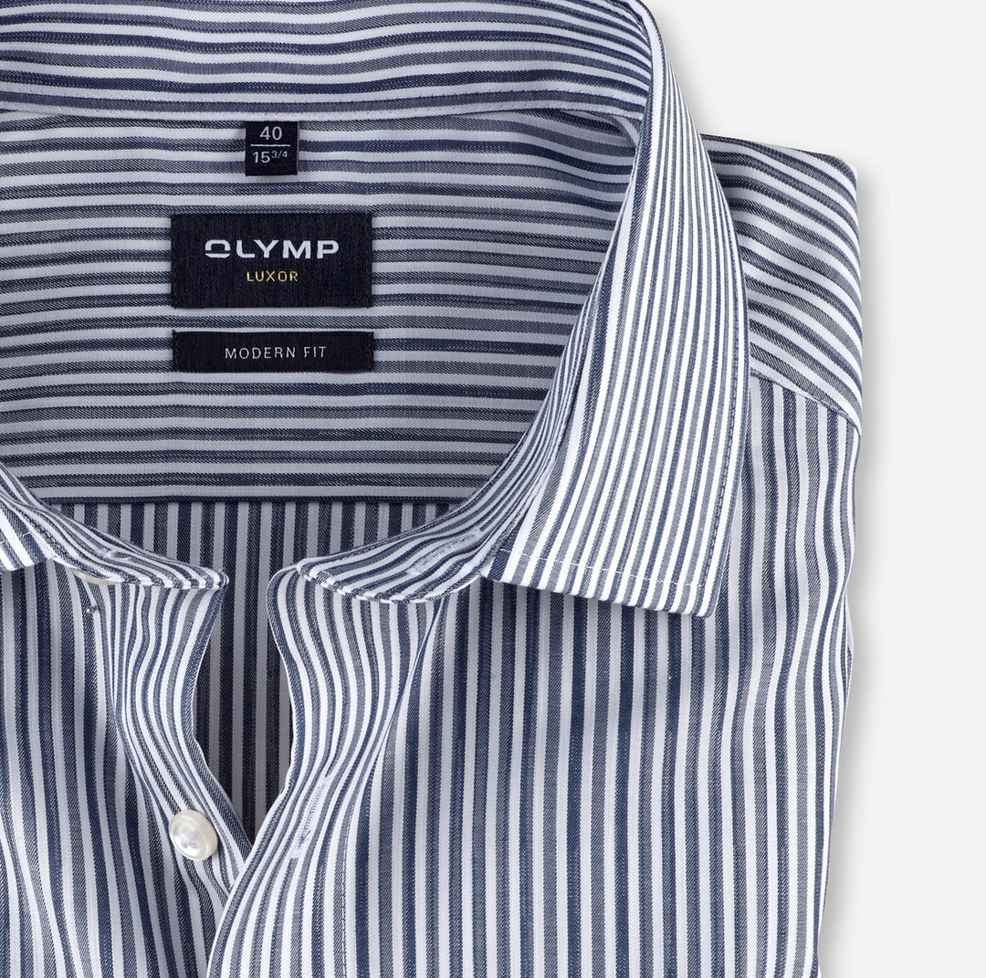 OLYMP shirt Luxor modern fit-100% Katoen-HEREN SHIRTS-Blauw