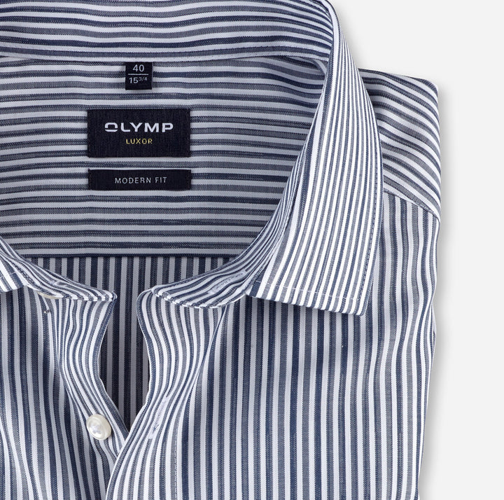 OLYMP shirt Luxor modern fit-100% Katoen-HEREN SHIRTS-Blauw