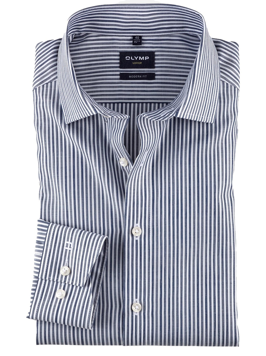 OLYMP shirt Luxor modern fit-100% Katoen-HEREN SHIRTS-Blauw