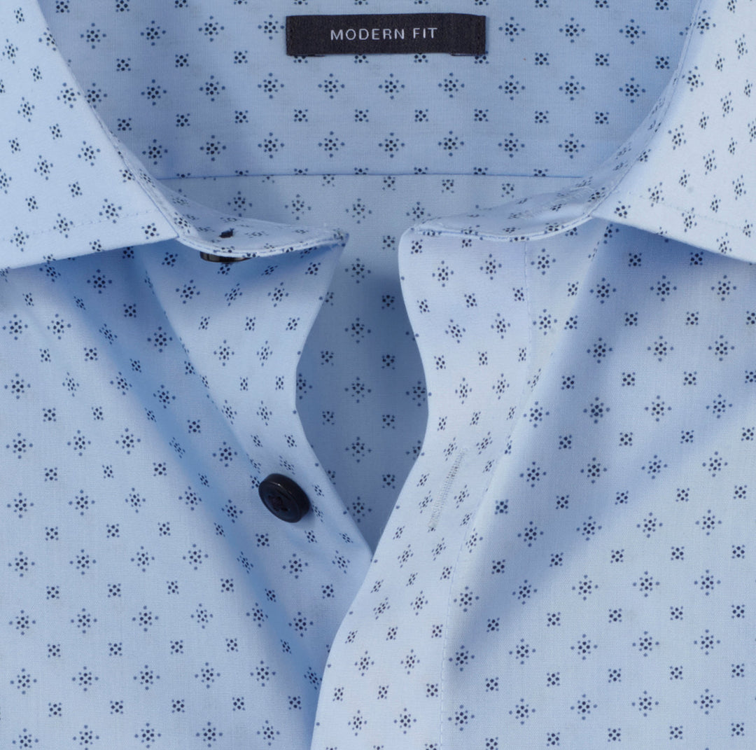 OLYMP shirt Luxor modern fit-100% Katoen-HEREN SHIRTS-Blauw