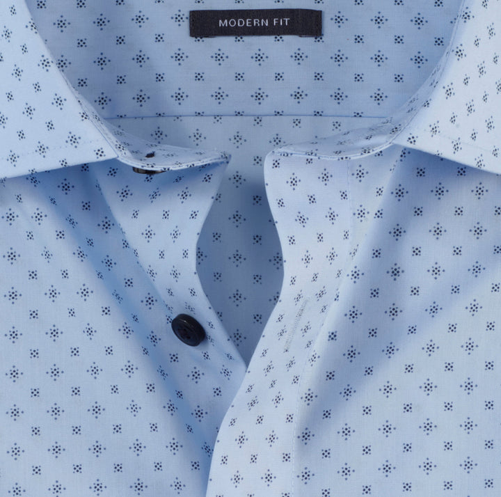 OLYMP shirt Luxor modern fit-100% Katoen-HEREN SHIRTS-Blauw