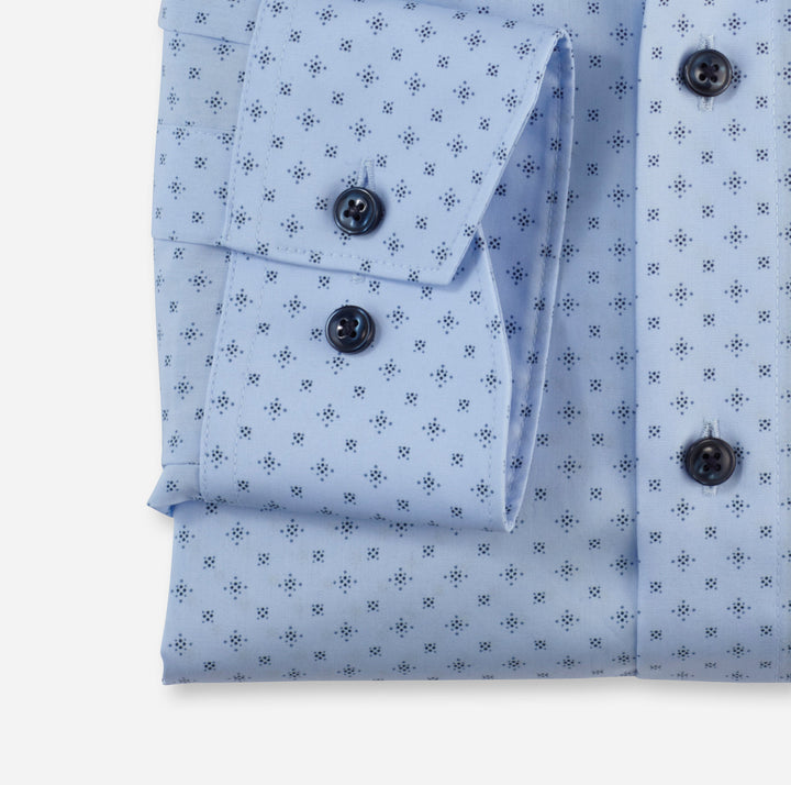 OLYMP shirt Luxor modern fit-100% Katoen-HEREN SHIRTS-Blauw
