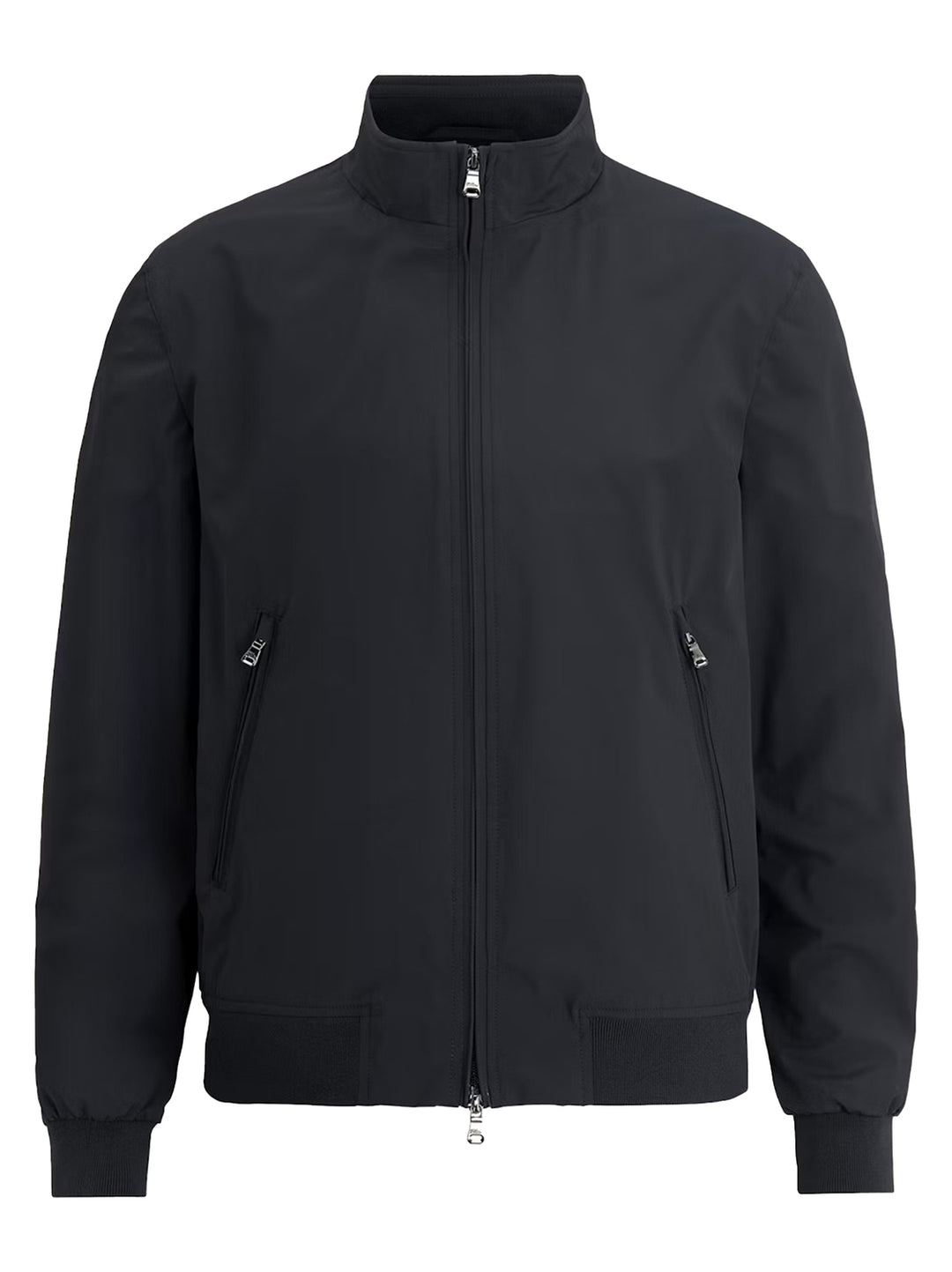 Oscar Jacobson bomber nylon shell jack-Nylon 88%, Elastane 12%<br />-HEREN JASSEN & JACKS-Blauw