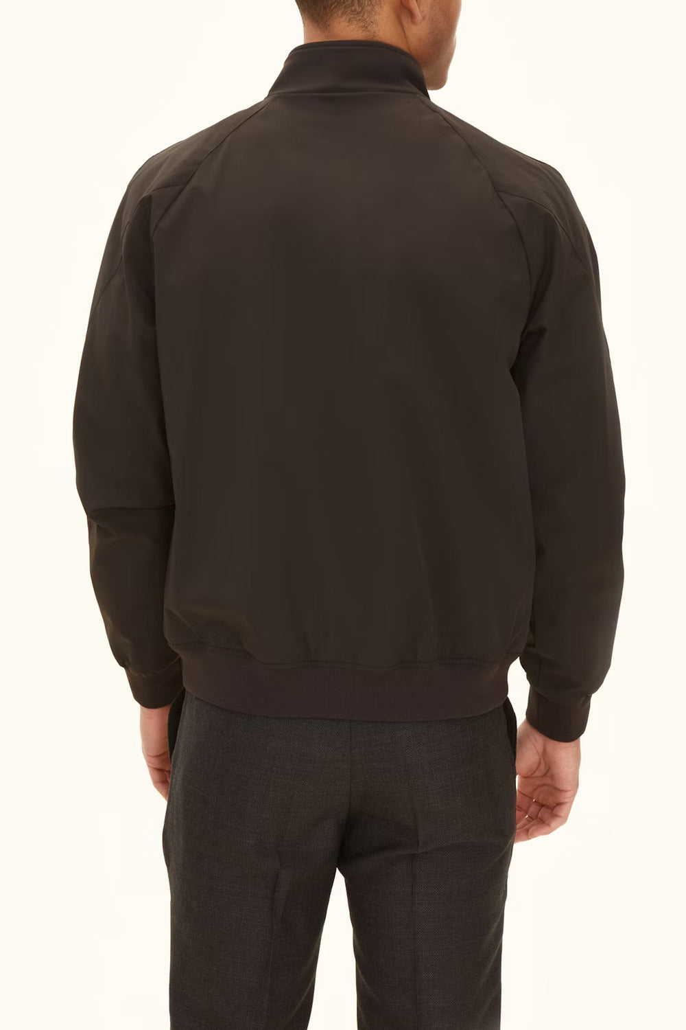 Oscar Jacobson bomber nylon shell jack-Nylon 88%, Elastane 12%<br />-HEREN JASSEN & JACKS-Bruin