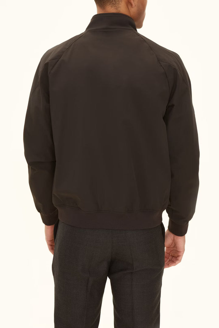 Oscar Jacobson bomber nylon shell jack-Nylon 88%, Elastane 12%<br />-HEREN JASSEN & JACKS-Bruin