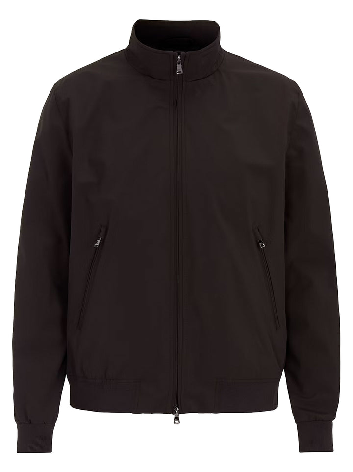 Oscar Jacobson bomber nylon shell jack-Nylon 88%, Elastane 12%<br />-HEREN JASSEN & JACKS-Bruin