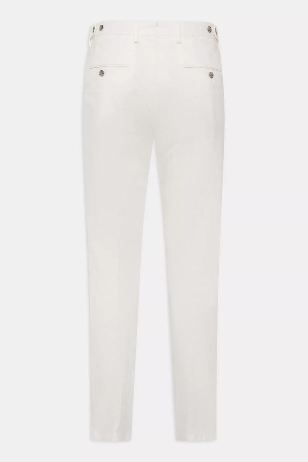 Oscar Jacobson DANWICK chino-98% katoen, 2% elasthaan-HEREN BROEKEN-Wit