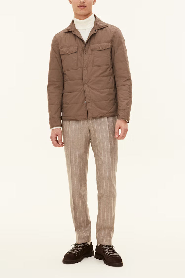 Oscar Jacobson gewatteerd overshirt-BUITENKANT:<br />Nylon 100%, <br />BINNENKANT:<br />Polyester 100%-HEREN JASSEN & JAC